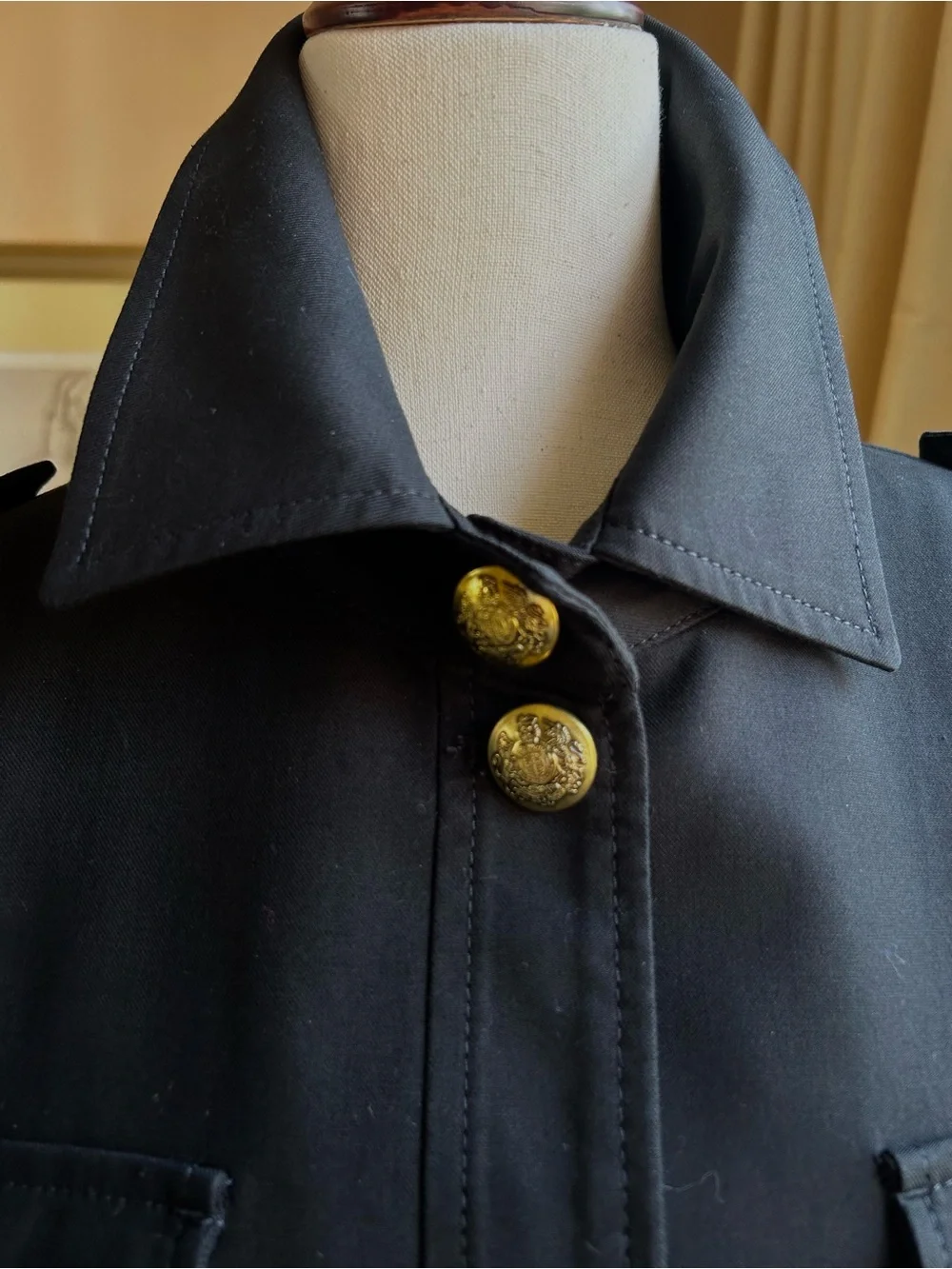 Banana Republic Black Military Style Jacket